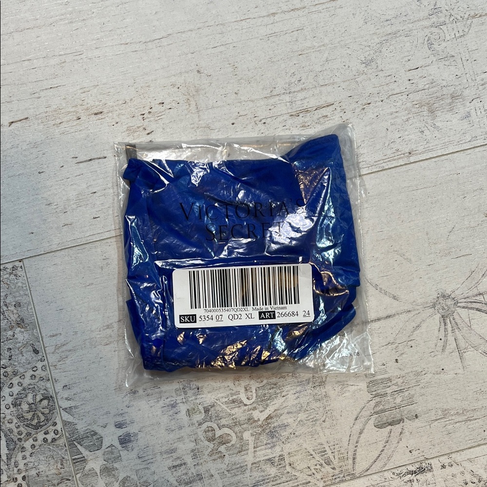 Victoria's Secret Very Sexy Blue Strappy Cheeky Panties Size XL - Picture 2 of 10